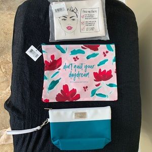 NWT bundle of 3 cosmetics bags